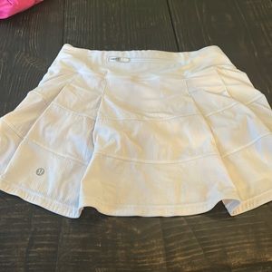 lululemon pace rival mid rise skirt in white